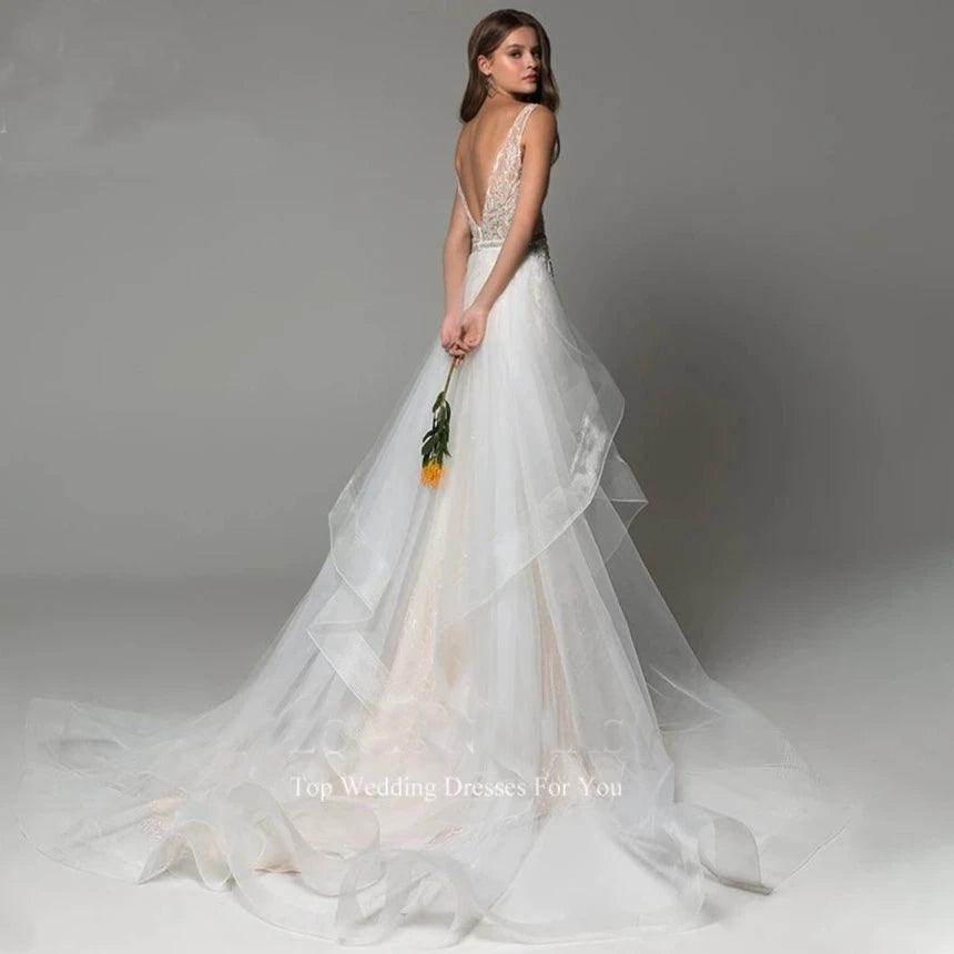 Couture Dress Sexy Mermaid Wedding Dress 2024 - Detachable Train, Shimmering Beaded V-Neck, Backless Sleeveless Wedding Gown (Vestido De Novia) Couture Dress Sexy Mermaid Wedding Dress 2024 - Detachable Train, Shimmering Beaded V-Neck, Backless Sleeveless Wedding Gown (Vestido De Novia)