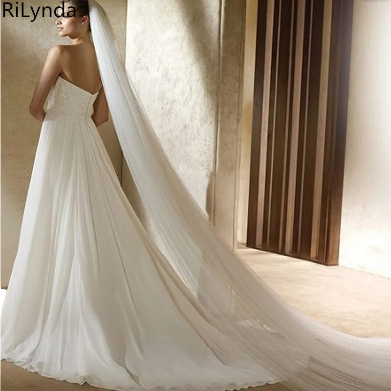 Empire Waist Gown Elegant Bridal Veil with Comb 3 Meter 1 Layer/2 Layer White Ivory Simple Bride Cathedral Veils Wedding Accessories Empire Waist Gown Elegant Bridal Veil with Comb 3 Meter 1 Layer/2 Layer White Ivory Simple Bride Cathedral Veils Wedding Accessories
