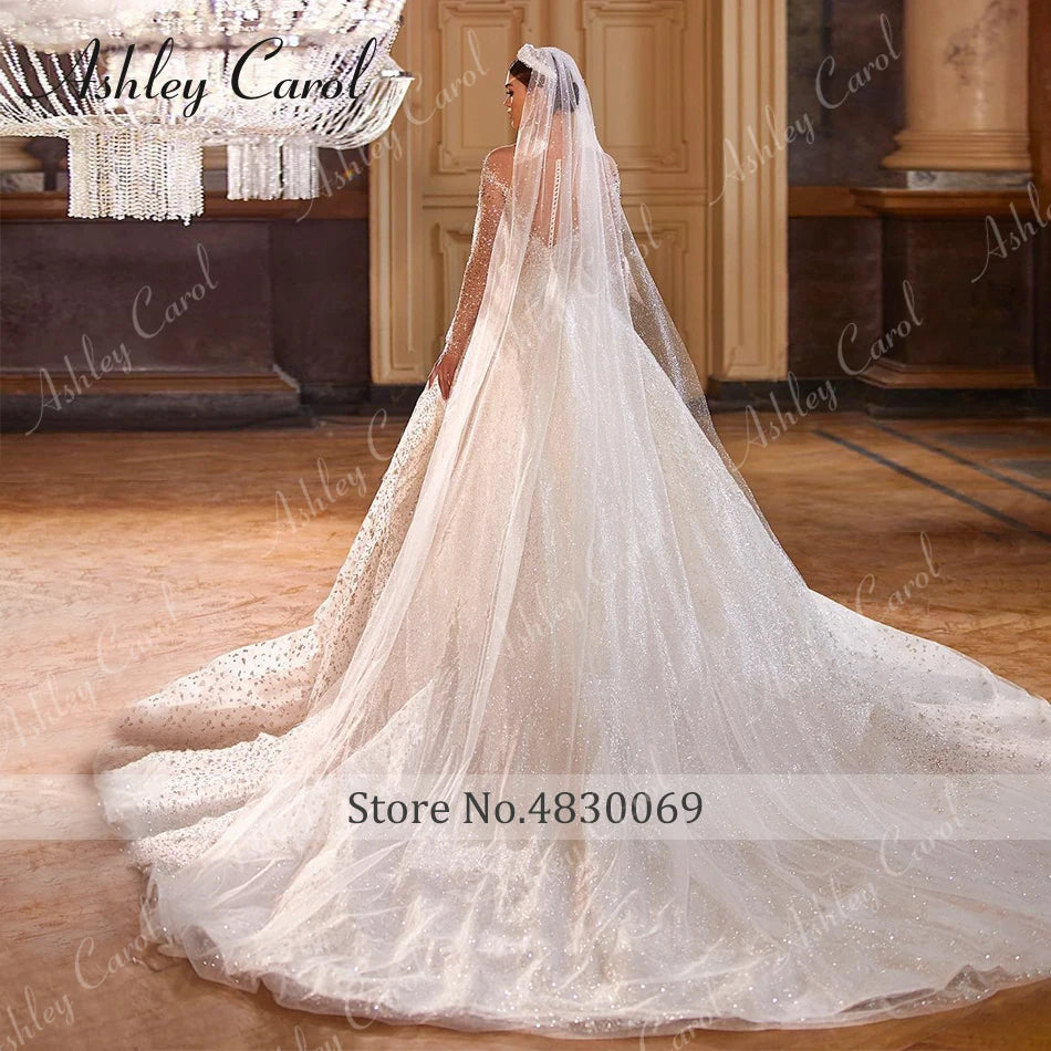 Enchanting Wedding Dress Ashley Carol Luxury Wedding Dresses For Women Long Sleeve Princess Sparkling Beaded Bridal Dress Vestidos De Novia Enchanting Wedding Dress Ashley Carol Luxury Wedding Dresses For Women Long Sleeve Princess Sparkling Beaded Bridal Dress Vestidos De Novia