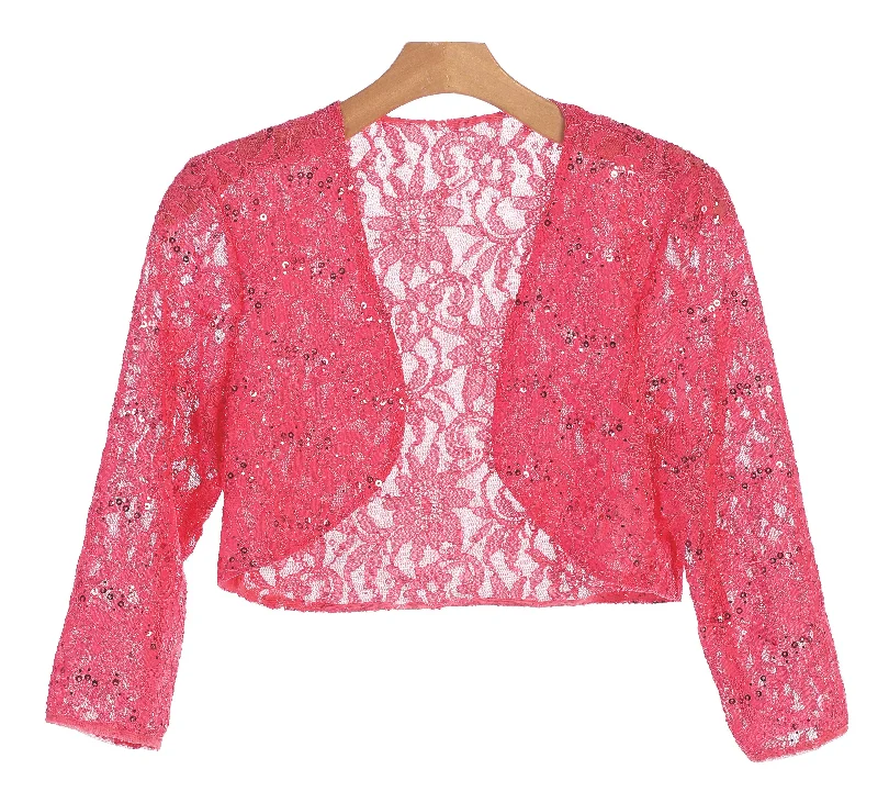 Tea-Length Dress Formal Bolero Long Sleeve Lace Jacket