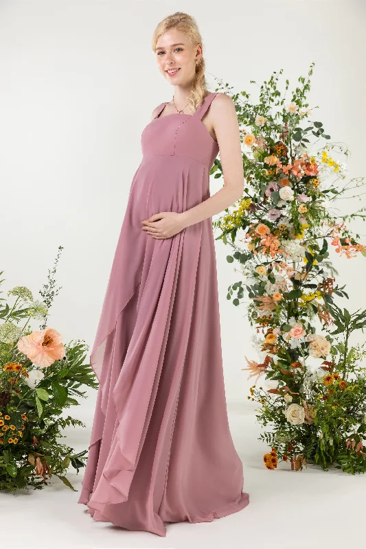Crystal Embellished Dress A-Line Sweep-Brush Train Chiffon Bridesmaid Dress CB0473M Crystal Embellished Dress A-Line Sweep-Brush Train Chiffon Bridesmaid Dress CB0473M