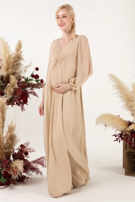 Custom Fit Gown A-Line Sweep-Brush Train Chiffon Bridesmaid Dress CB0479M