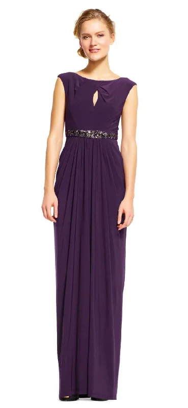 Scalloped Edge Dress Adrianna Papell AP1E201175 Long Formal Evening Party Dress