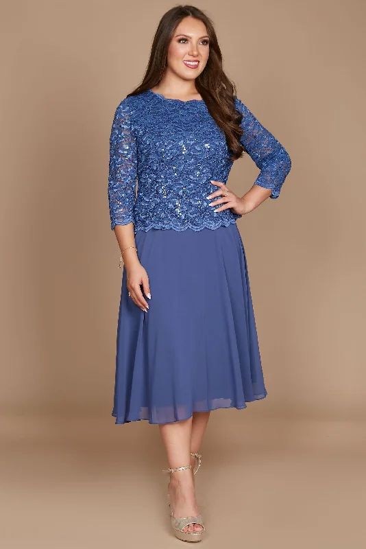 Asymmetrical Hem Dress Alex Evenings AE1121796 Short Mother of the Bride Dress