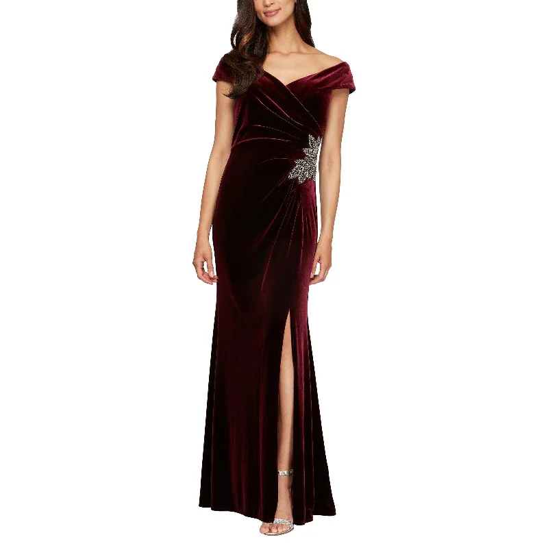 Regal Satin Gown Alex Evenings AE81917705 Long Formal Dress