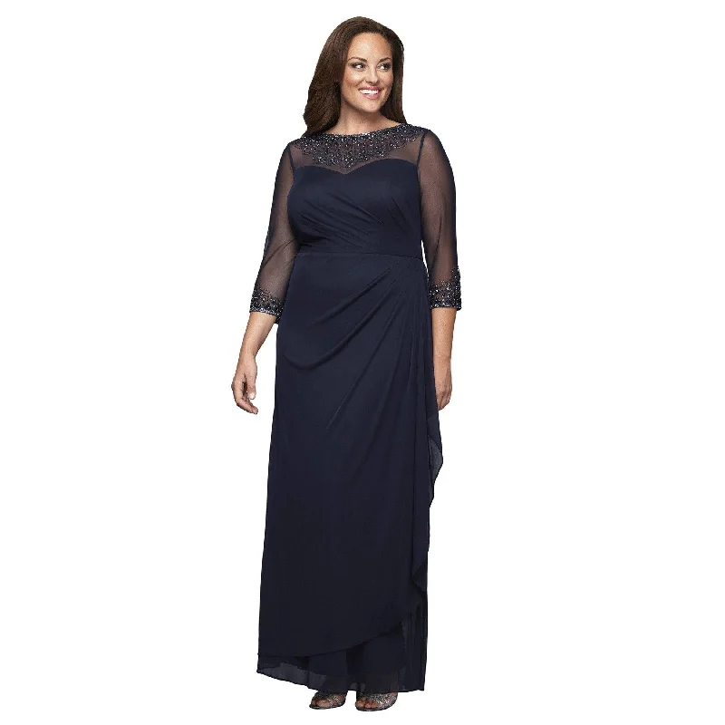 Designer Gown Alex Evenings AE432833 Plus Size Long Beaded Dress