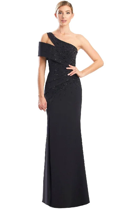 Hand-Beaded Gown Alexander by Daymor 1784S23 - One Shoulder Long Gown