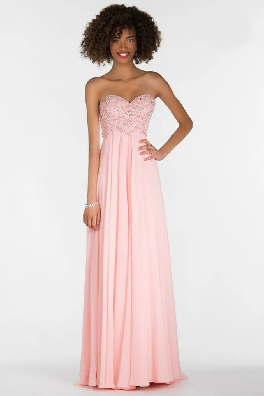 Dreamy Wedding Gown Alyce Paris 6686 Prom Collection Strapless Chiffon Dress - 1 Pc Rosewater in Size 16 Available Dreamy Wedding Gown Alyce Paris 6686 Prom Collection Strapless Chiffon Dress - 1 Pc Rosewater in Size 16 Available