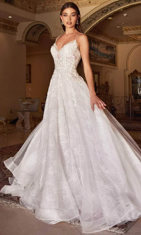 Tea-Length Dress Andrea and Leo A1102W - Chantilly Lace A-Line Bridal Gown