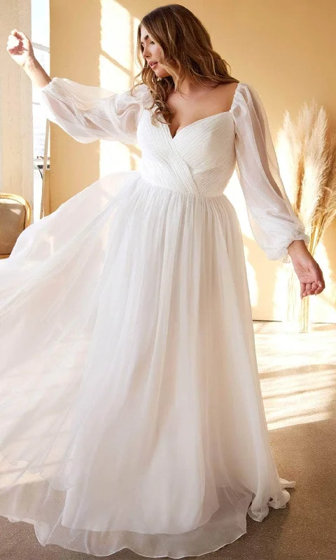 Statement Dress Bishop Sleeve Wedding Gown CD243WC