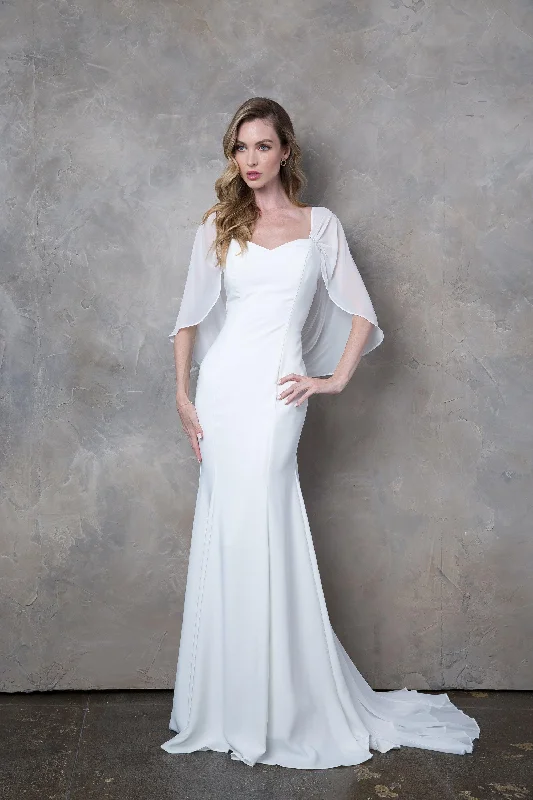 Statement Dress Bridal Long Chiffon Wedding Dress