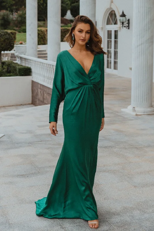 Shimmering Satin Dress Bridesmaids Dress #Nelson