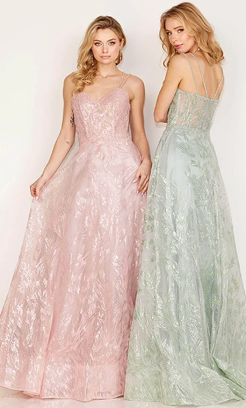 Ruched Bodice Dress Cecilia Couture 195 - Sleeveless Double Strapped Gown