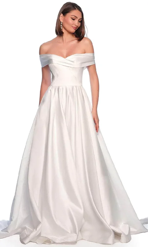 Dave & Johnny Bridal 11334 - Off Shoulder Satin Bridal Gown