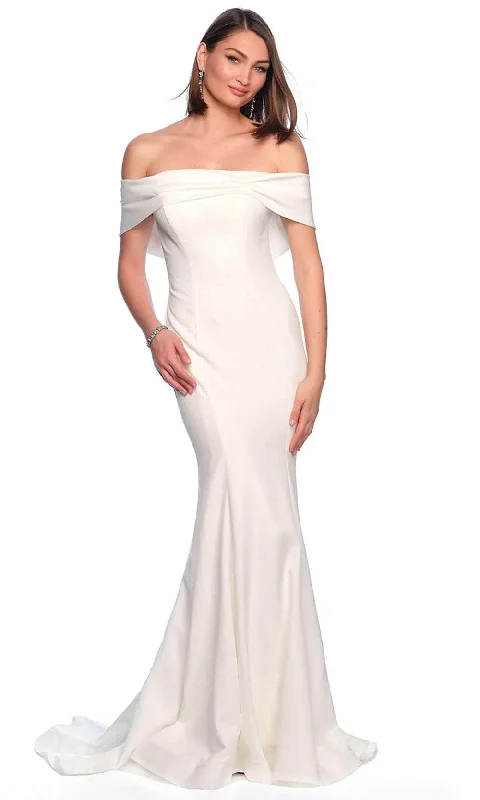 Dave & Johnny Bridal 11619 - Draped Off Shoulder Bridal Gown