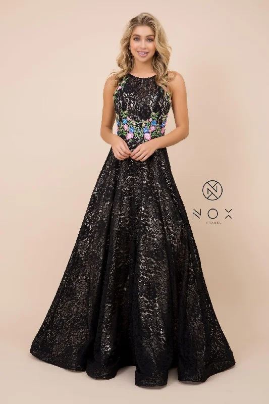 Long Lace Prom Dress Evening Gown