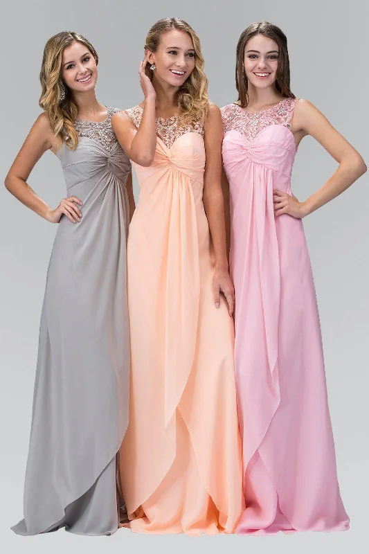 Contemporary Bridal Gown Empire Line Prom Long Dress