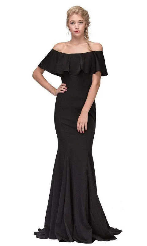 Beautiful Wedding Gown Eureka Fashion - 7113 Ruffle Paneled Off Shoulder Mermaid Gown
