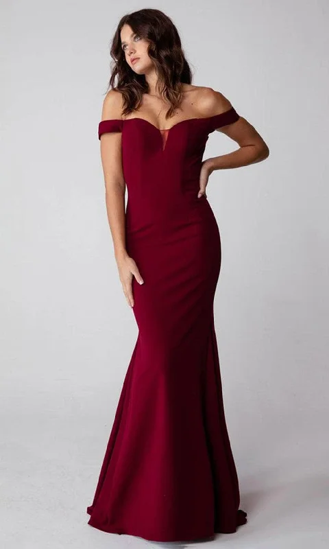 Ruffled Ball Gown Eureka Fashion 9081 - Off-Shoulder Mermaid Evening Dress