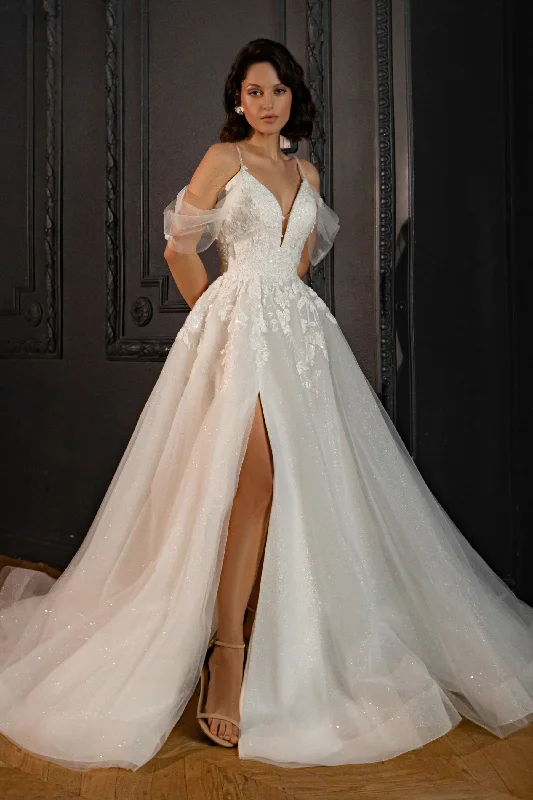 Empire Line Gown Floral Lace Wedding Dress Altsoba