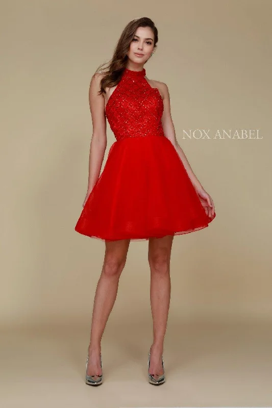 Formal Short Dress Prom Cocktail Red