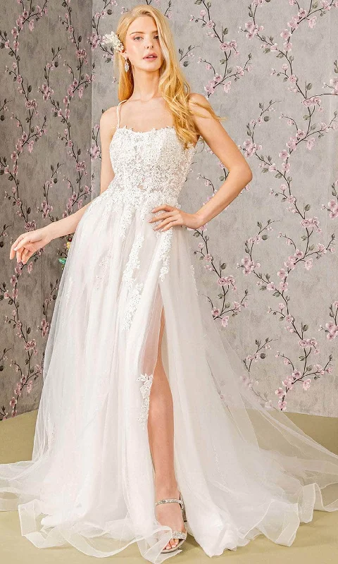 Custom Gown GLS by Gloria Bridal GL3417 - Straight Across A-Line Wedding Gown