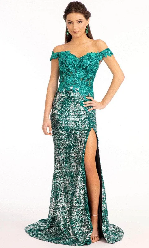 Illusion Neckline Dress GLS by Gloria GL3024 - Sheer Off Shoulder Formal Gown