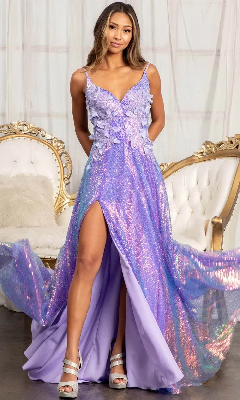 Shimmering Dress GLS by Gloria GL3027 - Sleeveless Sweetheart Neck Long Dress