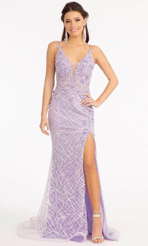 Timeless Dress GLS by Gloria GL3042 - Deep V-Neck Sleeveless Evening Gown
