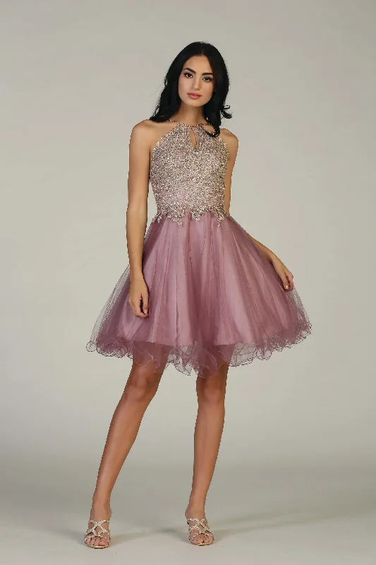 Halter Short Homecoming Prom Dress Sale