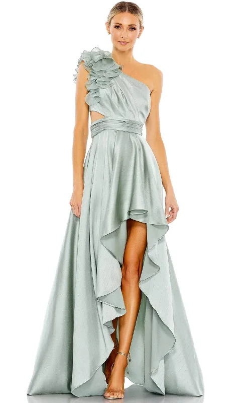 Fairytale Gown Ieena Duggal 49523 - One-Sleeve Ruffled Detail Prom Dress