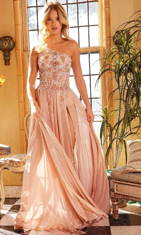Wedding Gown Jovani 07257 - Floral Illusion Bodice Long Classic Prom Gown