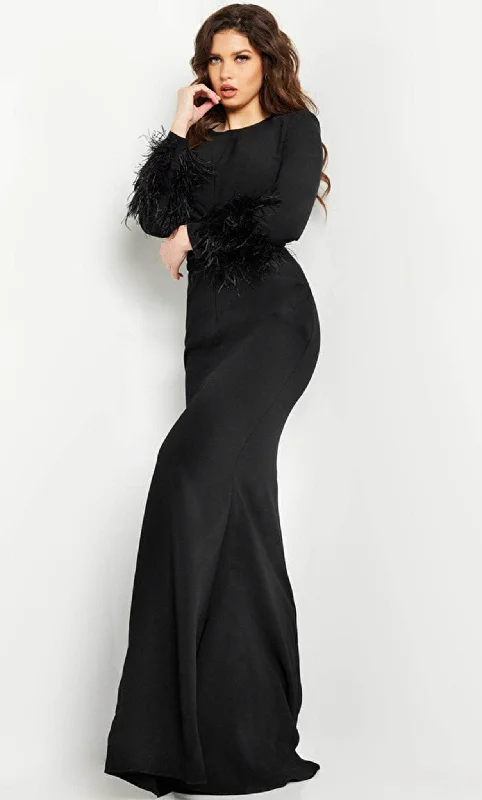 Off-White Dress Jovani 25898 - Ruched Back Sheath Mother of the Groom Dress