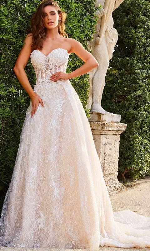 Tailored Wedding Dress Jovani Bridal JB05349 - Lace A-Line Bridal Gown