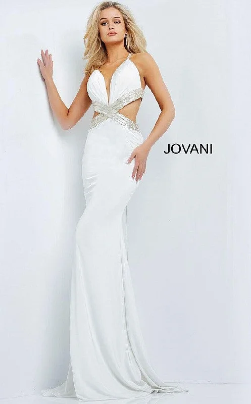 Modern Minimalist Gown Jovani 03371 Formal Long Dress