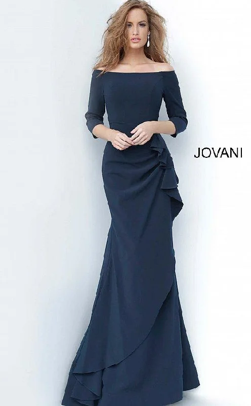 Exquisite Gown Jovani 00446 Off Shoulder Ruched Long Gown