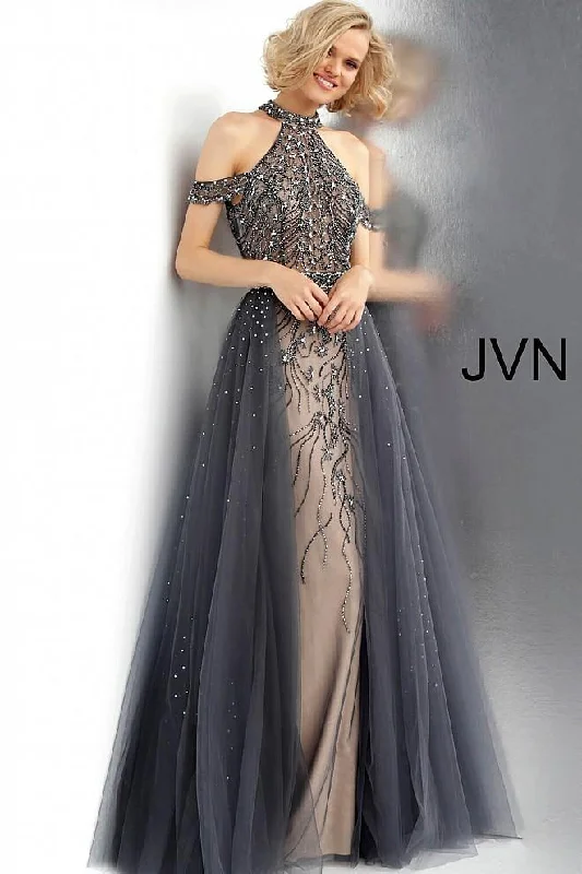 Long Train Gown Jovani 60456 Prom Long Dress