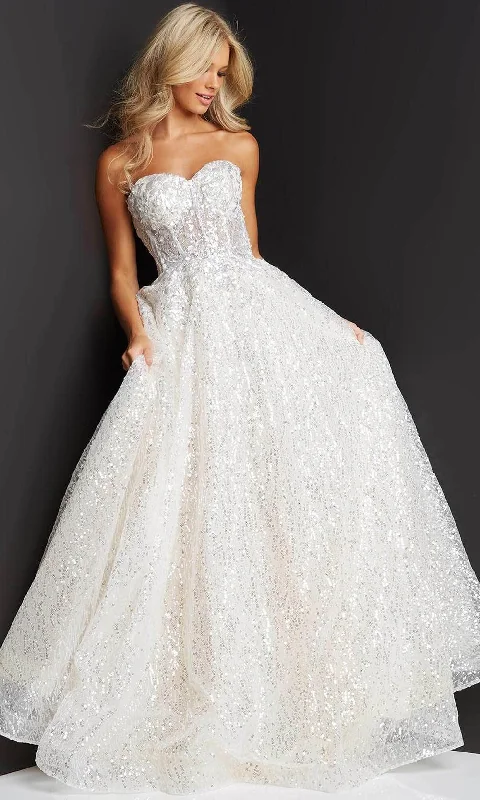 Romantic Lace Dress JVN by Jovani - Sweetheart A-Line Prom Dress JVN08417SC - 1 pc Ivory In Size 4 Available Romantic Lace Dress JVN by Jovani - Sweetheart A-Line Prom Dress JVN08417SC - 1 pc Ivory In Size 4 Available