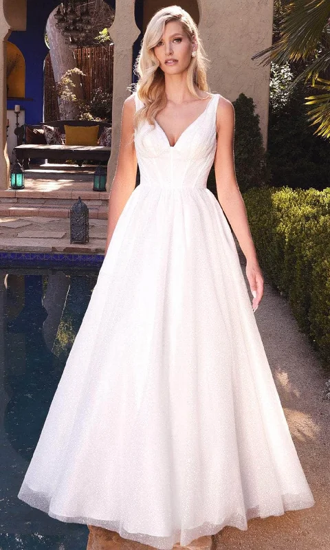 Tulle Ball Gown Ladivine CB077W - A-Line Glimmer Bridal Gown