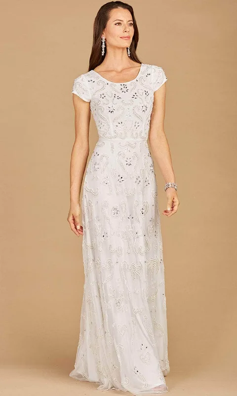 Vintage-Inspired Gown Lara Dresses 51128 - Cutout Back Embellished Evening Gown