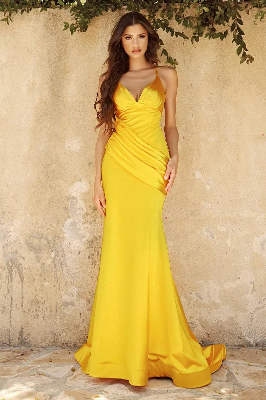 Tulle Gown Cinderella Divine CH236 Long Satin Fitted Prom Formal Dress