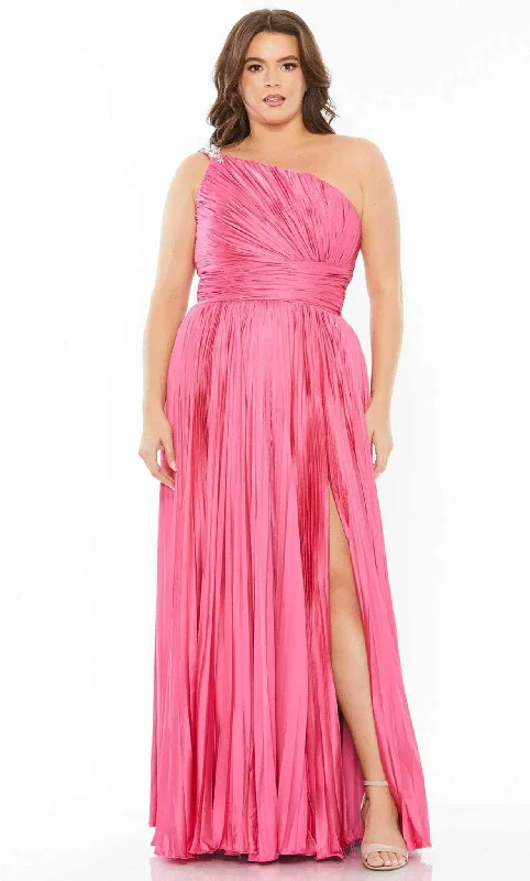 Embellished Gown Mac Duggal 77005 - Ruched Asymmetrical Bridesmaid Dress