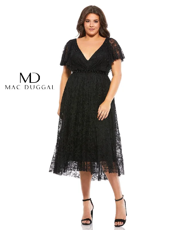 Beautiful Wedding Gown Mac Duggal 67542 Fabulouss Short Plus Size Dress Sale