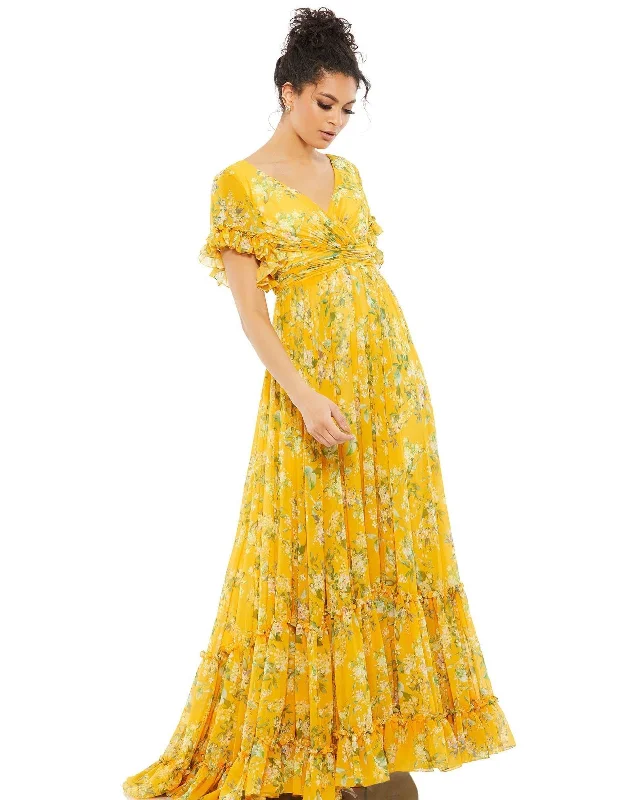 Chic Minimalist Dress Mac Duggal 70241 Long Formal Floral Maxi Dress