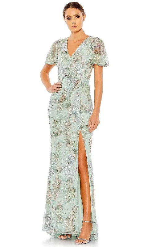 Contemporary Bridal Gown Mac Duggal 93749 Formal Short Sleeve Dress