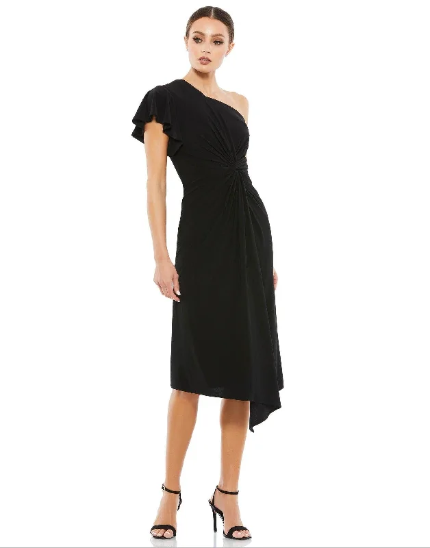 Timeless Dress Mac Duggal A12480 High Low One Shoulder Fitted Dress