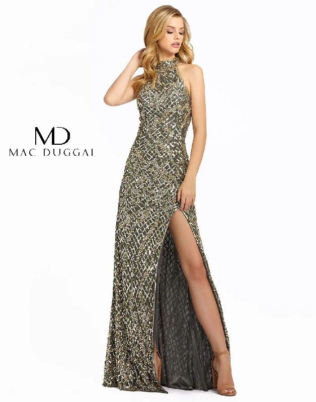 Royal Gown Mac Duggal 4112 Prom Long Halter Evening Dress