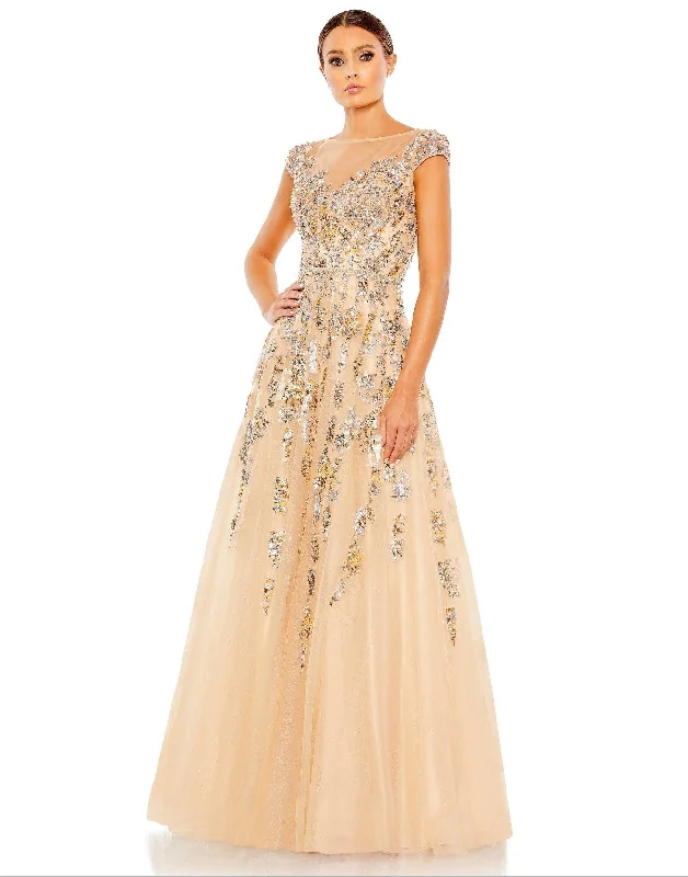 Modern Minimalist Gown Mac Duggal 20364 Long Mother of the Bride Dress