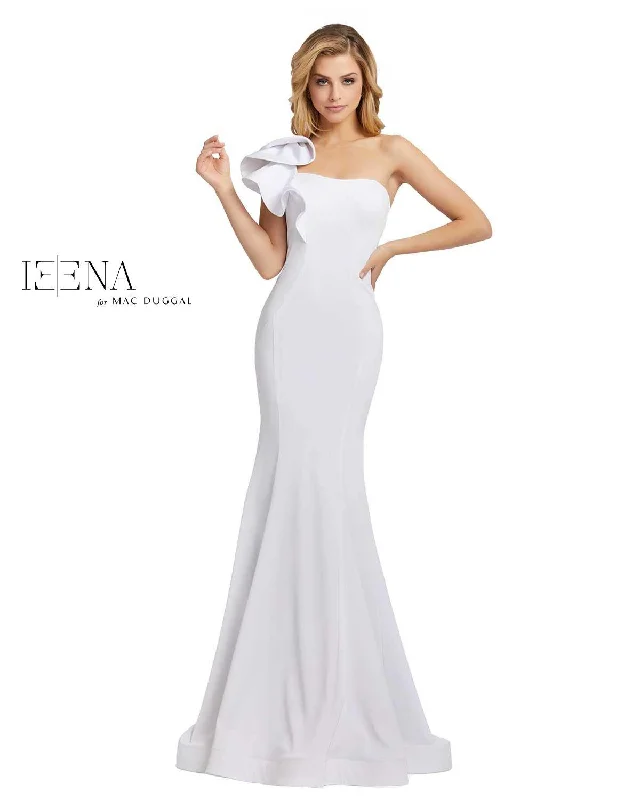 Shimmering Dress Mac Duggal 67156 Long One Shoulder Mermaid Dress