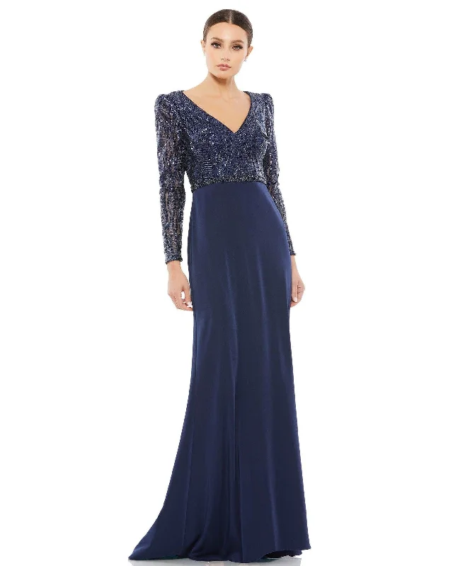 Princess Gown Mac Duggal 67887 Long Sleeve Formal Dress